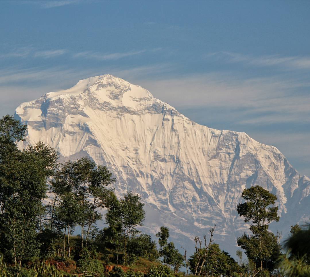 Mount Dhaulagiri seen from the trail